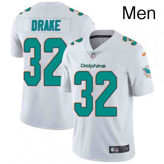 Mens Nike Miami Dolphins 32 Kenyan Drake White Vapor Untouchable Limited Player NFL Jersey